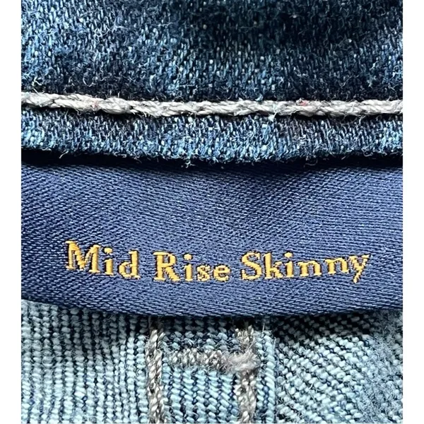 Levi's Mid Rise Skinny Cut Off Denim Shorts Womens 8 Blue‎ Distressed Raw Hem - Image 6