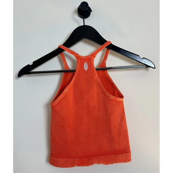 FREE PEOPLE Movement Happiness Runs Long Crop Tank in Orange Size X-Small/Small - Image 6