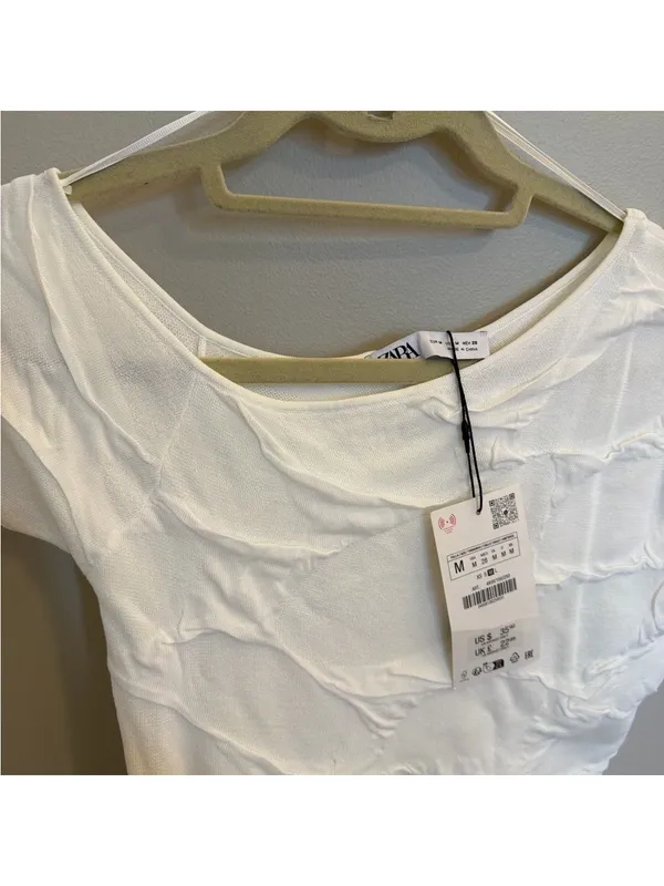 Zara Asymmetrical Knit Top - Image 7
