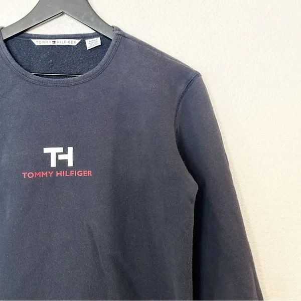 Vintage Tommy Hilfiger Womens Sweatshirt Pullover Made in USA Navy Blue Size‎ S - Image 2