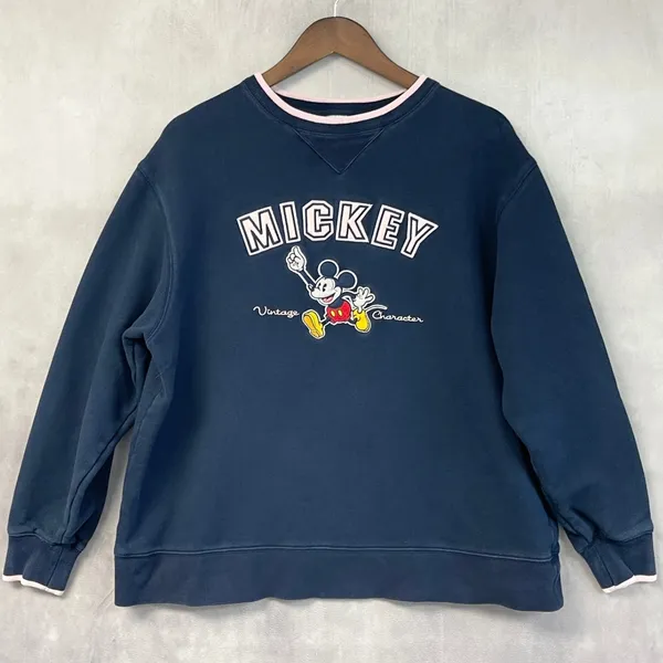Walt Disney World Mickey Mouse Womens Sweatshirt Size XL Varsity Character Retro - Image 13