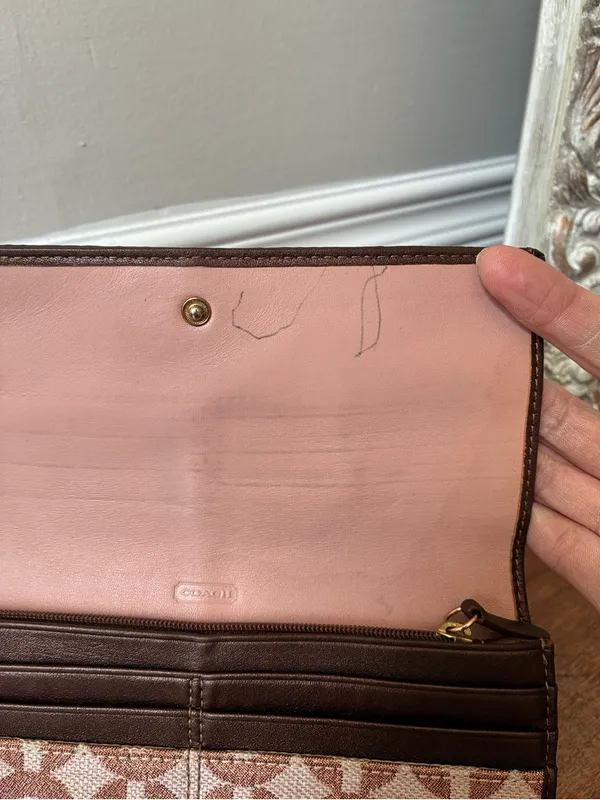 Coach Signature Jacquard Ruched Long Wallet, Glitter Monogram Print, Y2K - Image 14