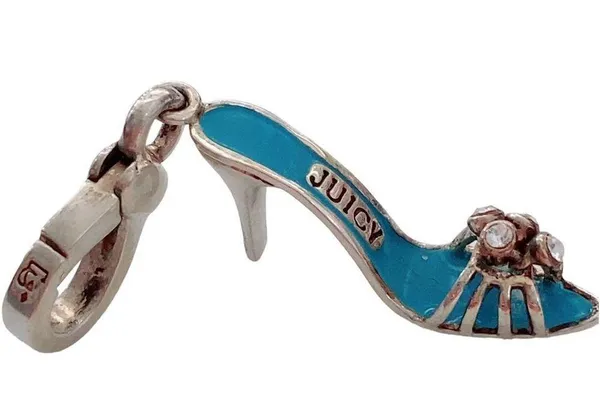 Juicy Couture Silver Blue Enamel Rhinestone Charm - Image 2