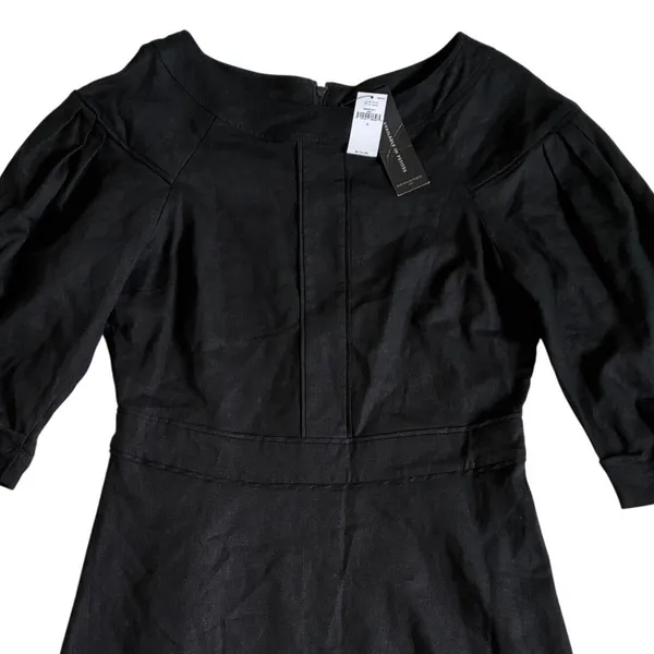 Banana‎ Republic Factory Womens 4 Black Linen Blend Boat Neck Mini Dress NWT - Image 11