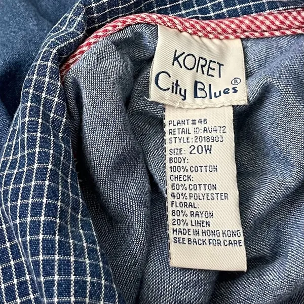 Vintage Koret Blues Plus Size 20W Patchwork Denim Vest Country Teacher Grandma - Image 4