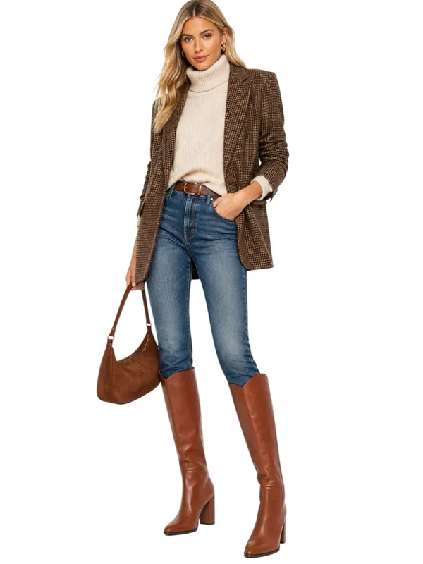 Steve Madden Leather Bixby Tall Boot in Cognac Size 6 - Image 2