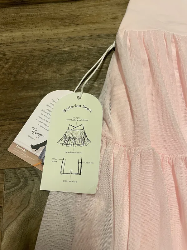 NWT! Popflex Target X Blogilates Women's Ballerina Skort Skirt Pink Size Large - Image 7