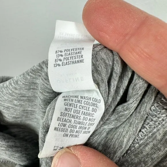 Aerie Offline‎ Grey Heathered Hoodie Thumbholes Zipper Pockets Athleisure Size M - Image 9