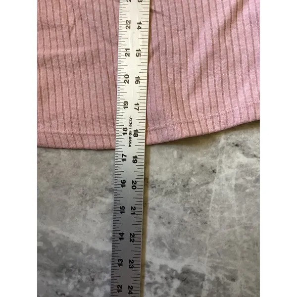 Halara NWOT Womens Ribbed V-Neck Tank Top Dusty Pink Sleeveless Crop Top Small - Image 4