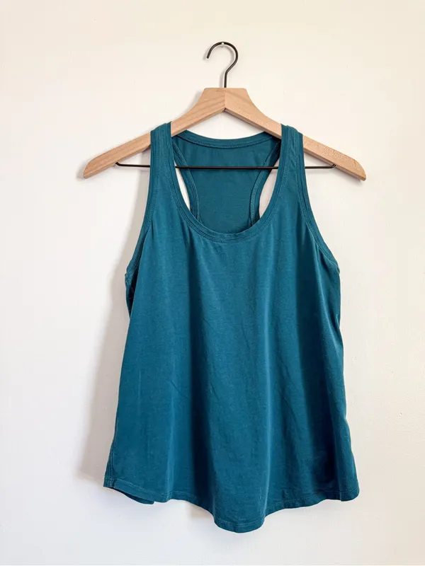 CRZ Yoga Teal Racerback Round Neck Tank Top Size Small - Image 3
