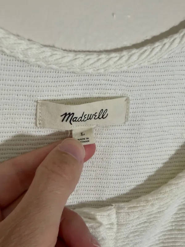 Madewell Ottoman Jacquard Button Front Tank - Image 5