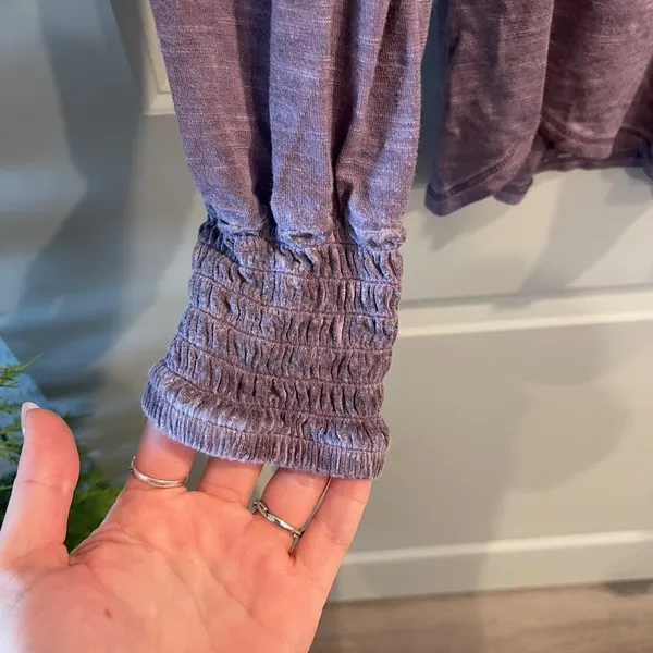 Knox Rose Women's Mauve Lace Accent Long Sleeve Top - Image 3
