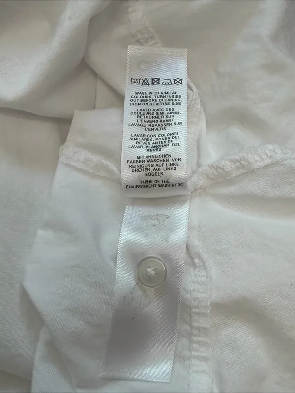 ASOS White Button Front Ruffle Hem Tunic Top Size US 4 - Image 11