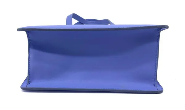 BAGGU Medium Leather Retail Tote Bluebell - Image 9