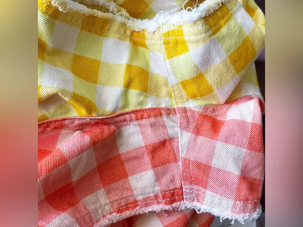 Farm Rio‎ Anthropologie Gingham Shorts Patchwork Picnic XS NWT - Image 3
