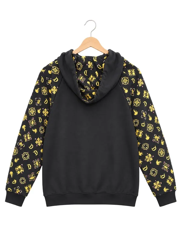 Disney Disneyland Sleeping Beauty Castle Zip Up Hoodie large L Black Gold Foil Jacket - Image 2