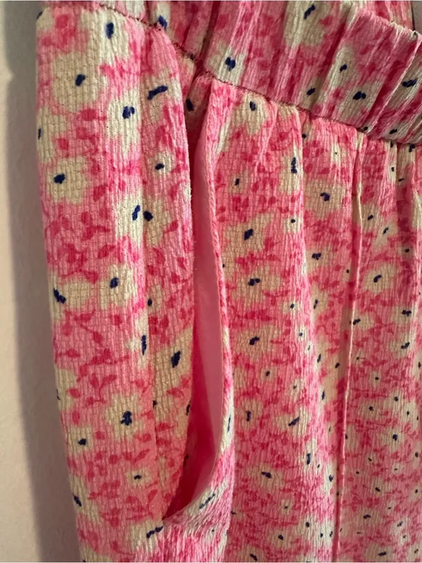 FRNCH Brittany Wide Legs In Pink Floral Pattern Sz M - Image 8