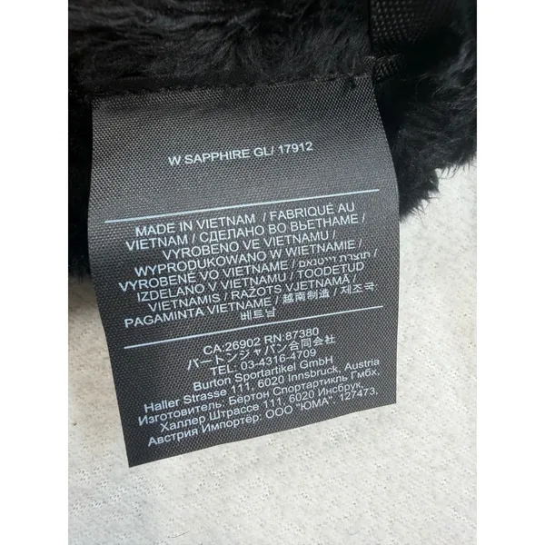 Burton Sapphire GL Heather Gray Faux Fur Trim Winter Gloves Womens Small NWOT - Image 4