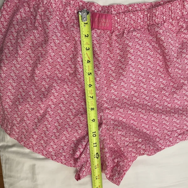 Victorias Secret Pink Fan Shell Print Pajama Shorts Womens Size Medium - Image 7