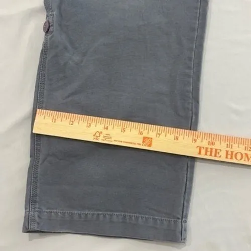 Free People Cleo Washed Chino‎ Pants Gray Roll Tab Hem Size 6 Small - Image 11