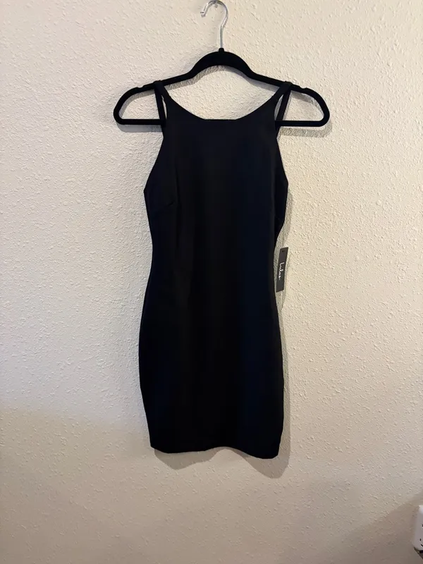 Lulus Essential Spice Black Bodycon Dress - Size M - Image 2