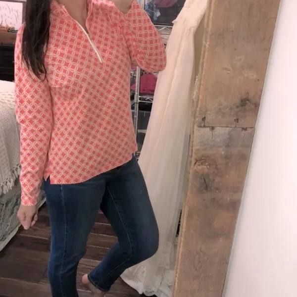 Peter Millar longsleeve top size large cotton fabric - Image 3