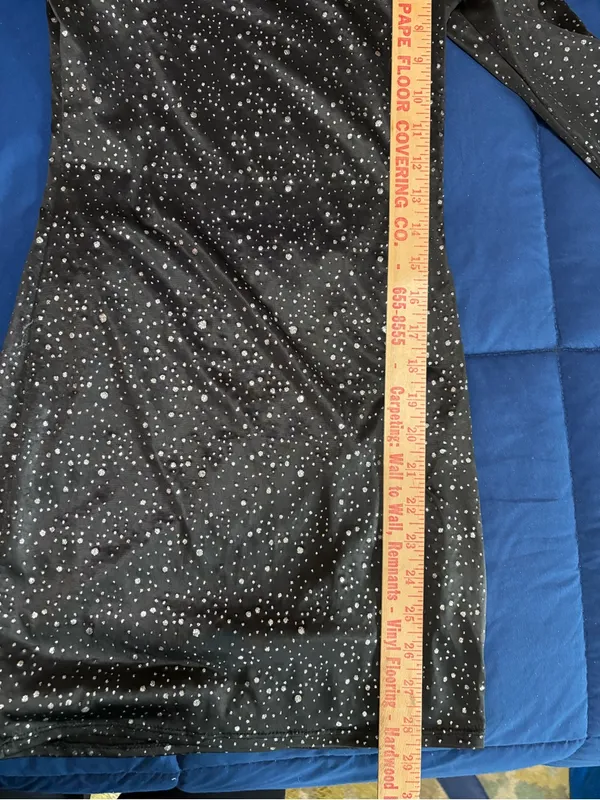 Lucy In The Sky Dress Womens Small Black Sparkle Shantelle Mini Homecoming - Image 4