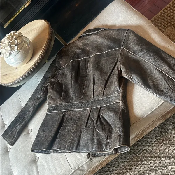 Pelle Studio Wilson’s Leather Thinsulate 3M 100% Brown Leather Acid Washed - Image 9
