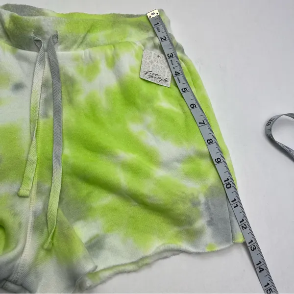 Intimately Free People Womens Size XS Lime Green Grey‎ Gray Tie Dye Shorts NEW - Image 7