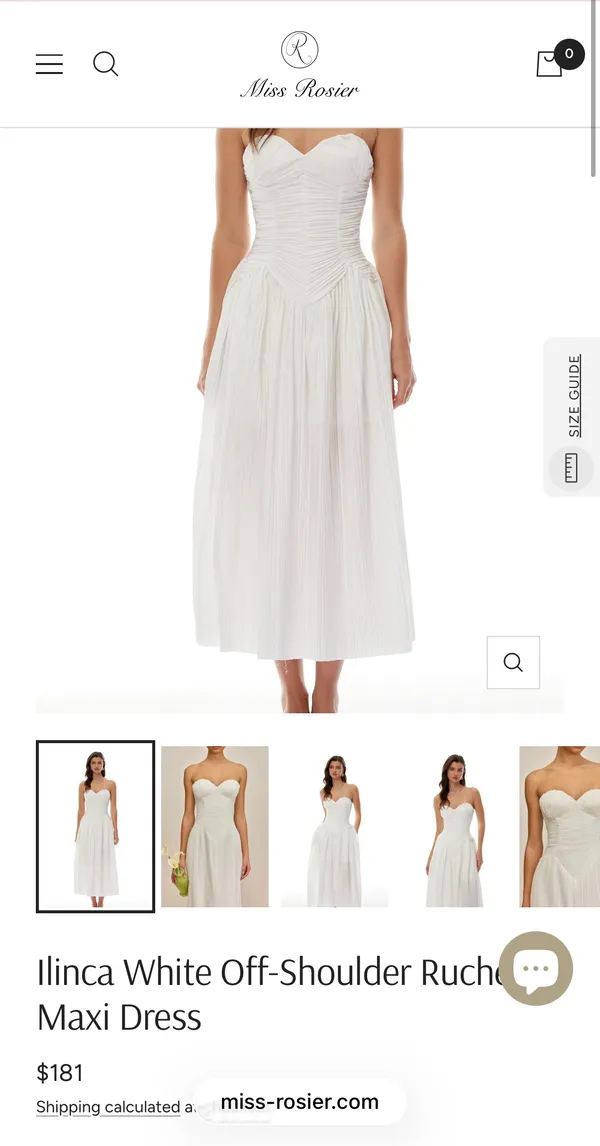 Miss Rosier White Corset Style Dress - Image 5