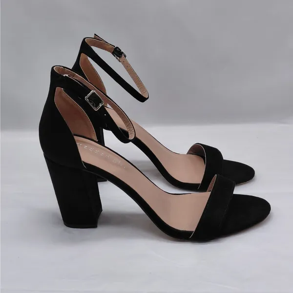 Madden Girl Dress Sandal Womens 10M Black Strappy Block Heel Shoes Wedding Party - Image 3
