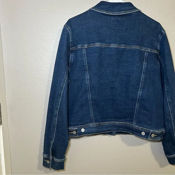 Judy Blue Classic Dark Wash Cotton Blend Denim Jacket Women’s Plus Size 1X - Image 7