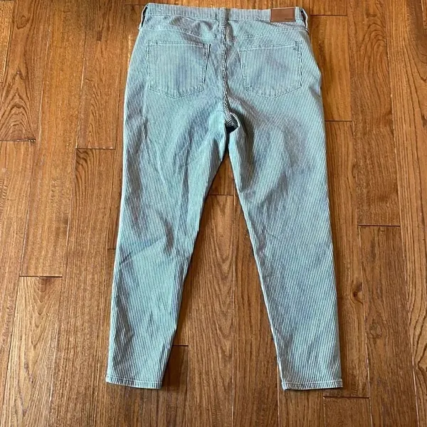 Madewell 9”mid rise piper striped skinny jeans 32 - Image 10