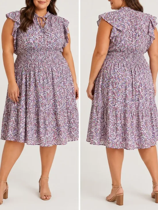 Lauren Ralph Lauren Floral Crinkled Cotton Dress in Multicolor - Image 2
