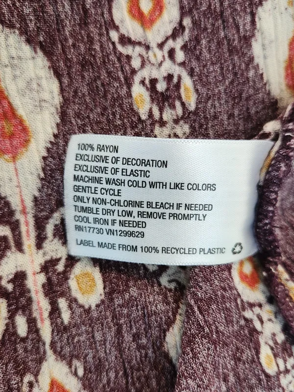 Knox Rose Purple Print Boho Mini Dress Size Medium Flaw - Image 11