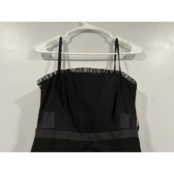 Betsy And Adam Black Tiered Ruffle Gown 4 NWOT - Image 2