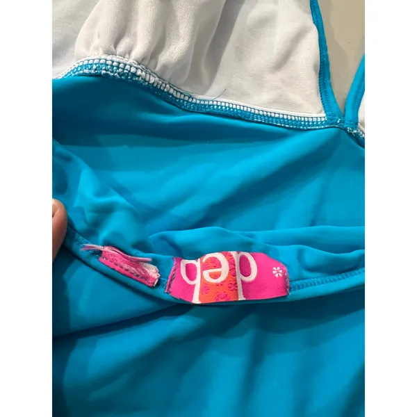 Y2K Deb Teal Blue Halter Tank Top Size Large to XL - Image 4