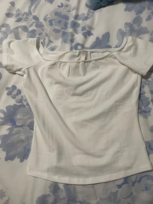 SKIMS NWOT cotton jersey off the shoulder top - Image 3