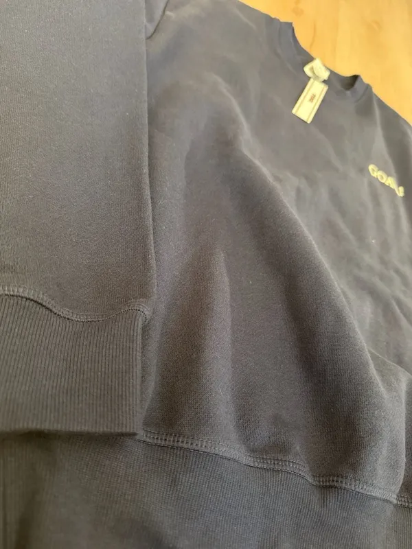 Victoria's Secret PINK Hockey Sweatshirt Size XS Navy Blue Crewneck NWT - Image 5
