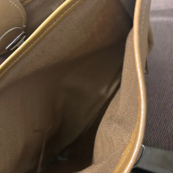 Vintage Tan Genuine Leather Shoulder Bag - Image 13