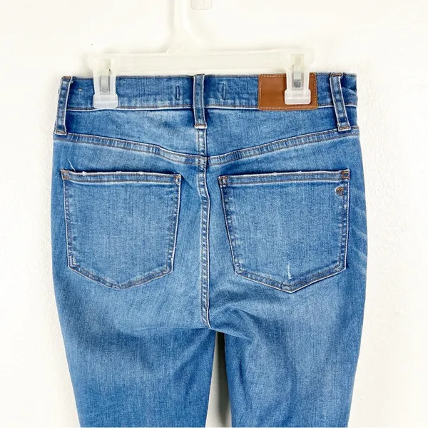 MADEWELL Cali Demi-Boot Button Fly Flare Leg Ripped Denim Jeans 25 Preppy Casual - Image 7