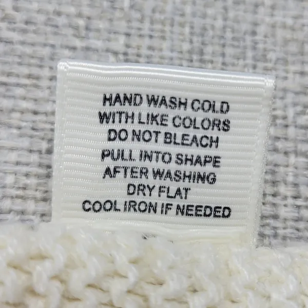 Tantrums Womens Vest One Size Ivory Wool Blend Cross Hatch Turtleneck Knit - Image 11