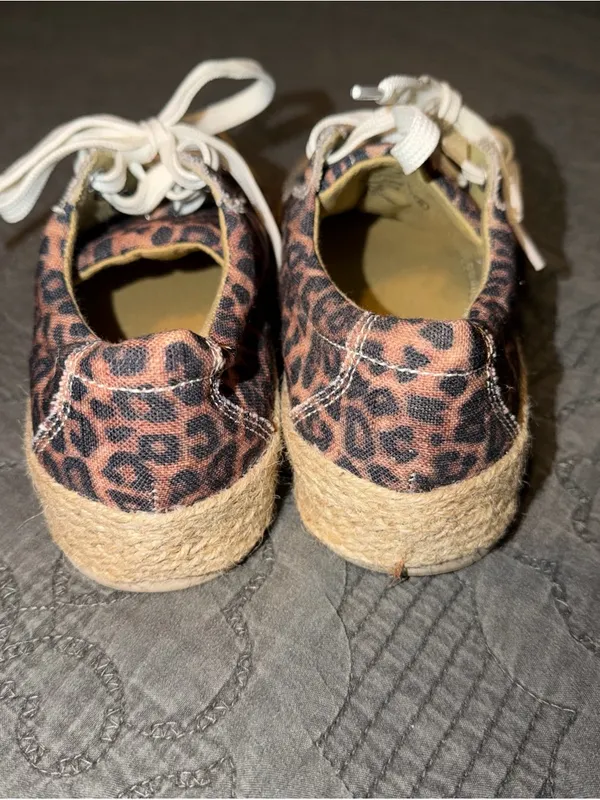 Very G Leopard Print Espadrilles Sneakers - Brown & Tan - Image 5