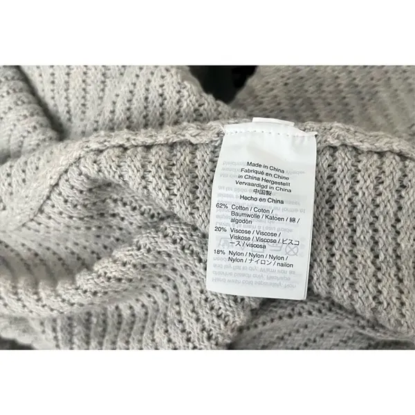 Madewell Seabank Heather Gray Open Front‎ Knit Cardigan Sweater Small - Image 6