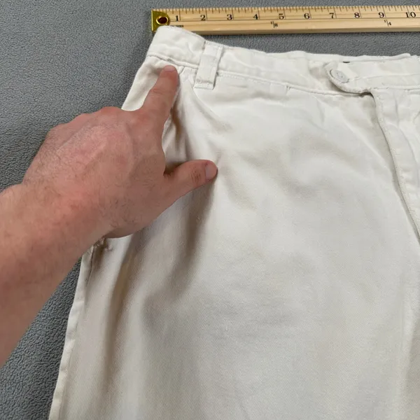 Vintage Abercrombie and Fitch Chino Shorts Womens 10 31W White High Rise Cotton - Image 9