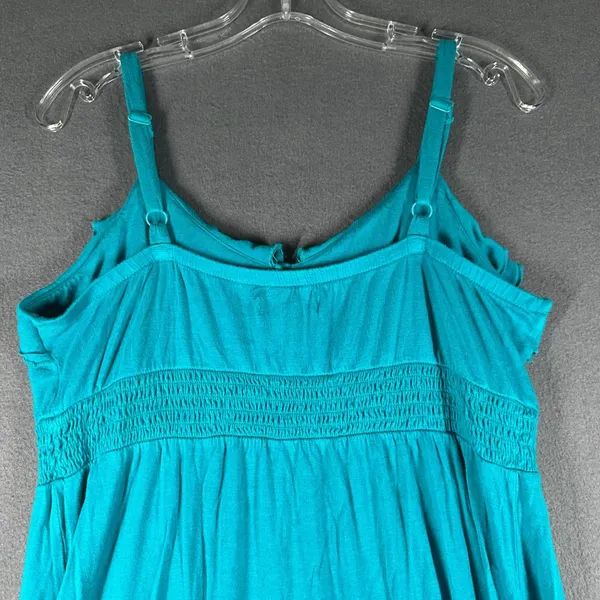 Old Navy Womens Maternity M Spaghetti Strap Tank Dress Pullover‎ V-Neck w Ruffle - Image 7