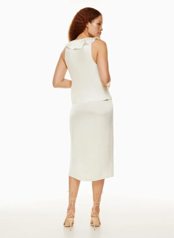 Aritzia Wilfred Elixir Satin Skirt in Light Birch - Image 4