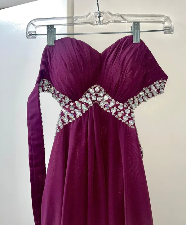 Strapless Beaded Prom Dress - Image 5