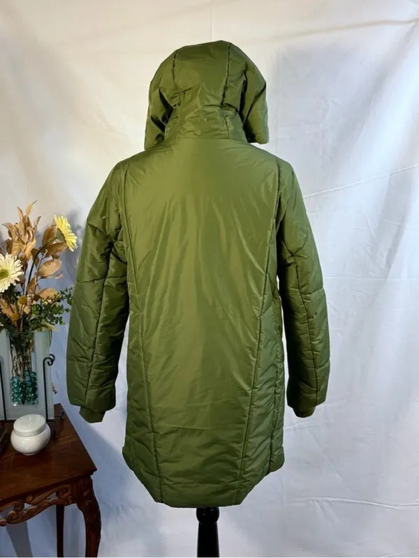 O’Neill Cheyenne Hooded Puffer Jacket Vineyard Green Women’s Size Small💚 - Image 8