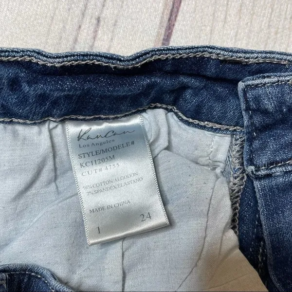 KanCan Sz 24 Women's Blue Denim Jean‎ Shorts Cutoffs Distressed KC11205M - Image 3